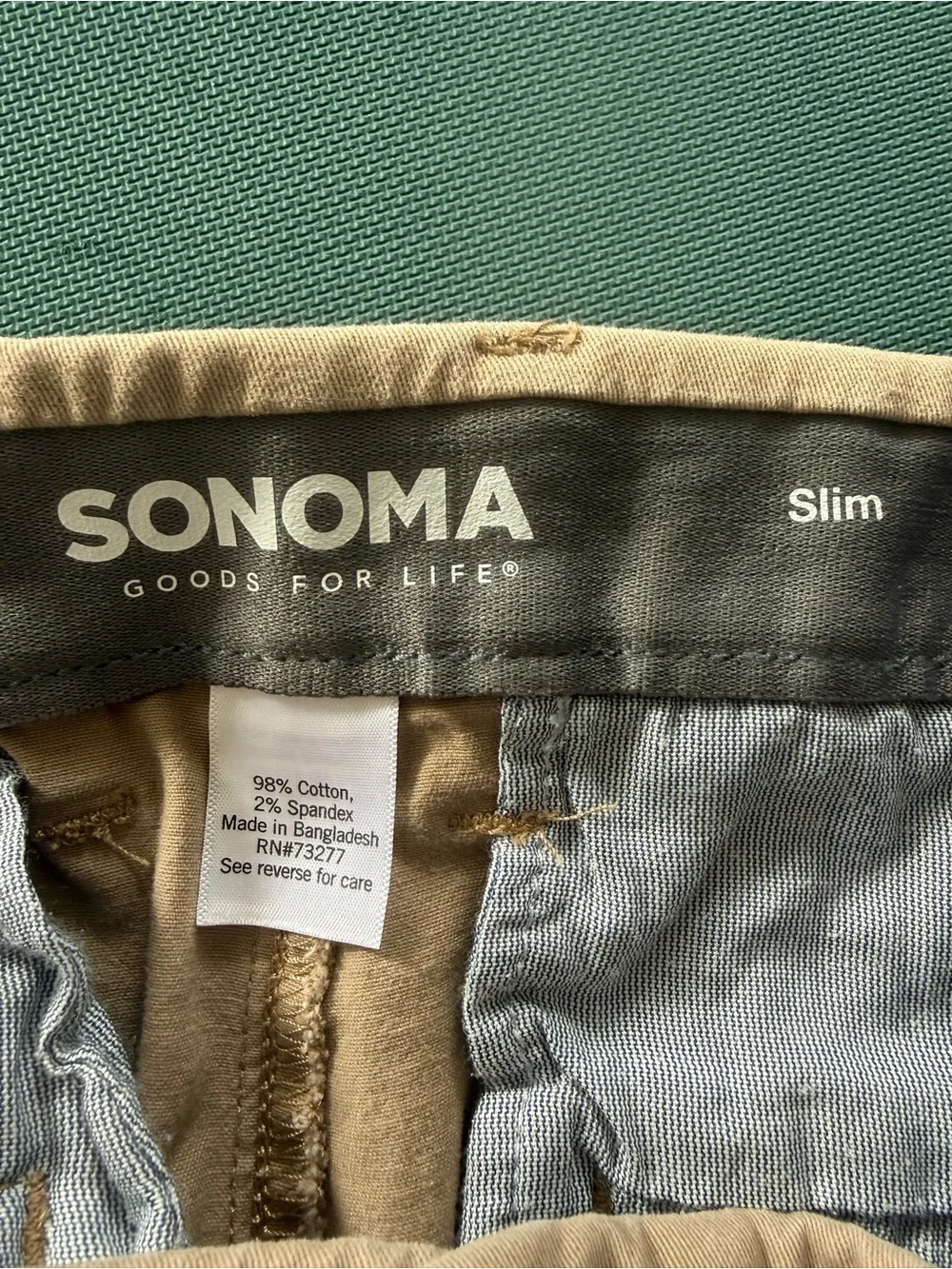 Sonoma 32x30 Khakis Slim Fit